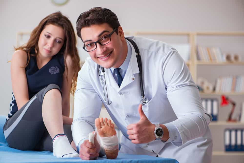 Clinical treatment for delayed wound healing on a patient's foot